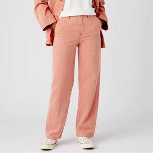 WRANGLER FREE PEOPLE PINK CHINO CASEY JONES UTILITY PANTS BOHO Y2K ANTHROPOLOGIE